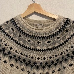 LL Bean Wool Fair Aisle Sweater